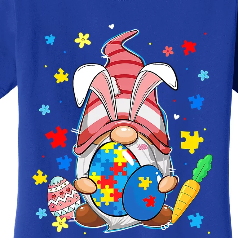 Accept Understand Love Gnome Autism Awareness Easter Day Cool Gift Women's T-Shirt