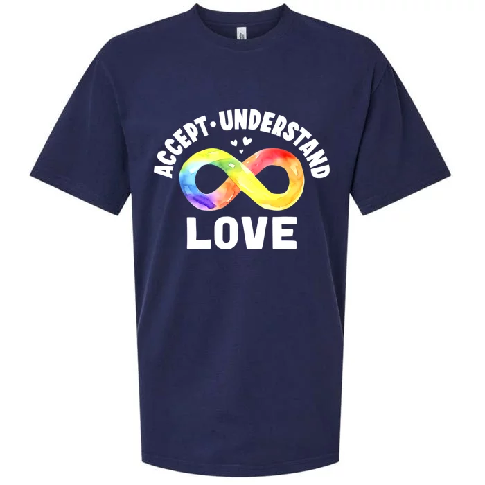 Accept Understand Love Autism Awareness ASD Infinity Symbol Sueded Cloud Jersey T-Shirt