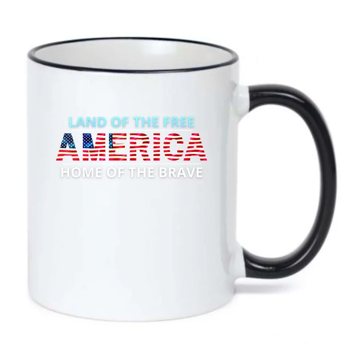 America Usa Land Of The Free Home Of The Brave Gift Black Color Changing Mug