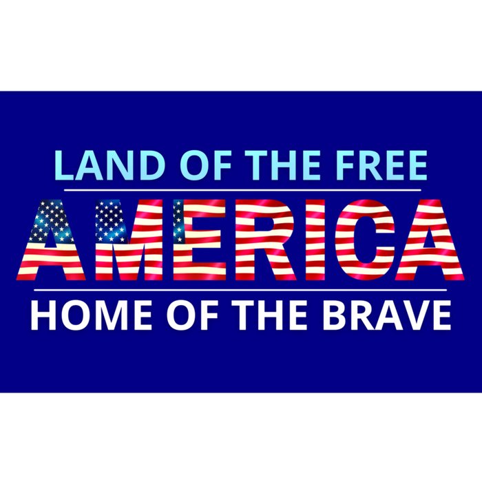 America Usa Land Of The Free Home Of The Brave Gift Bumper Sticker