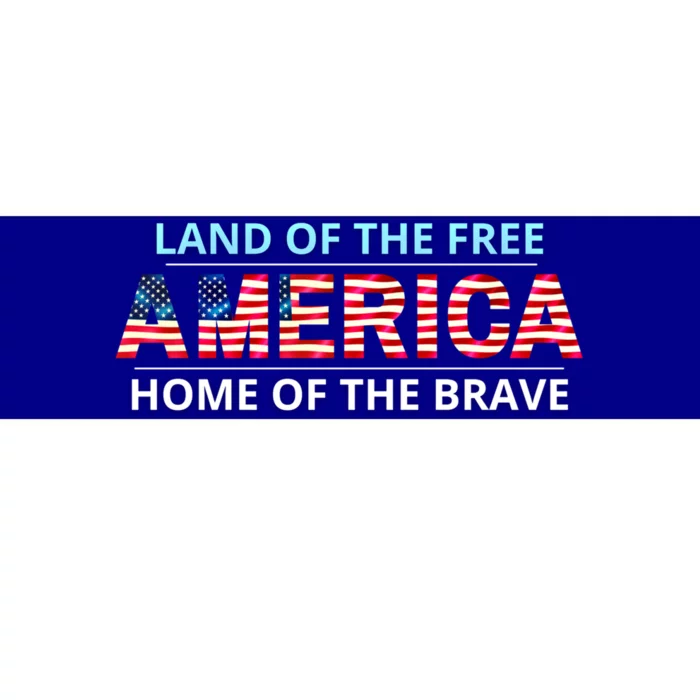 America Usa Land Of The Free Home Of The Brave Gift Bumper Sticker