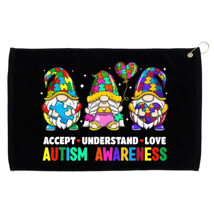 Accept Understand Love Autism Awareness Gnome Grommeted Golf Towel