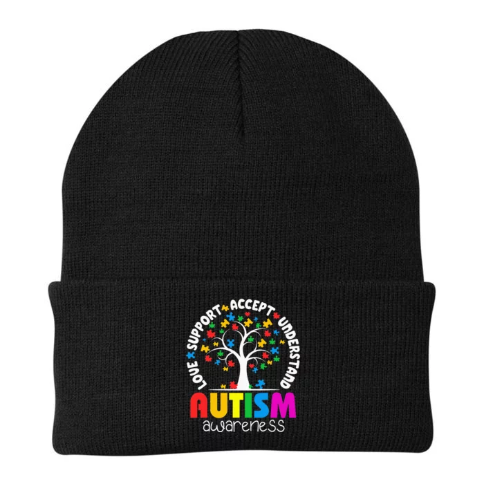 Accept Understand Love trees Autism Awareness Knit Cap Winter Beanie