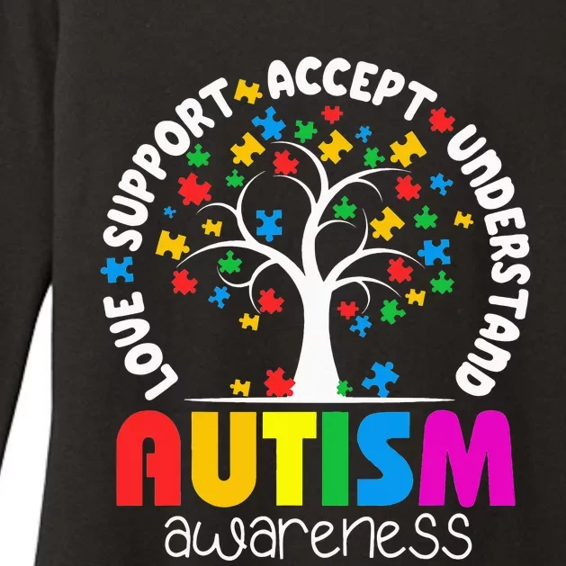 Accept Understand Love trees Autism Awareness Womens CVC Long Sleeve Shirt