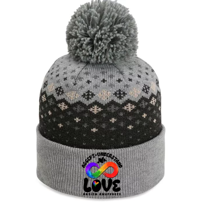 Accept Understand Love Autism Awareness The Baniff Cuffed Pom Beanie