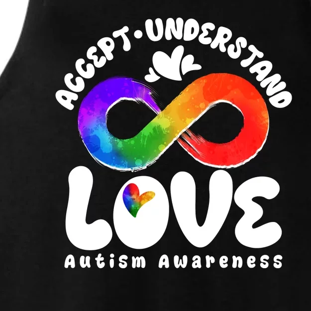 Accept Understand Love Autism Awareness Ladies Tri-Blend Wicking Tank