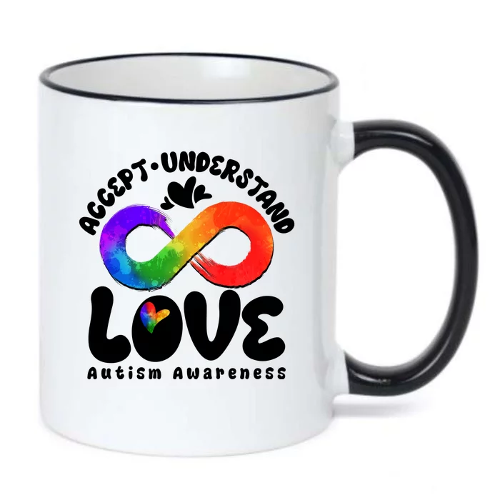 Accept Understand Love Autism Awareness Black Color Changing Mug