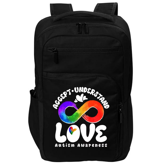 Accept Understand Love Autism Awareness Impact Tech Backpack