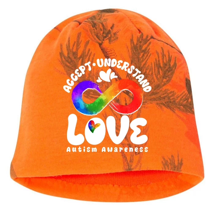 Accept Understand Love Autism Awareness Kati - Camo Knit Beanie