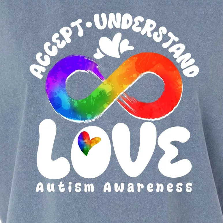 Accept Understand Love Autism Awareness Garment-Dyed Women's Muscle Tee