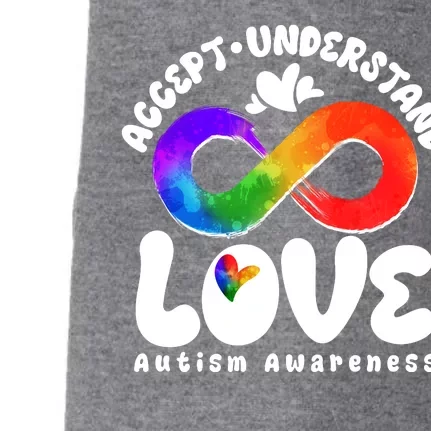 Accept Understand Love Autism Awareness Doggie 3-End Fleece Hoodie