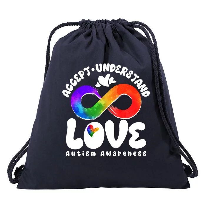 Accept Understand Love Autism Awareness Drawstring Bag