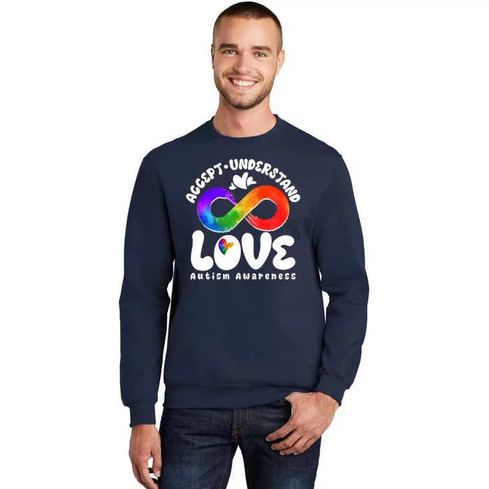 Accept Understand Love Autism Awareness Tall Sweatshirt