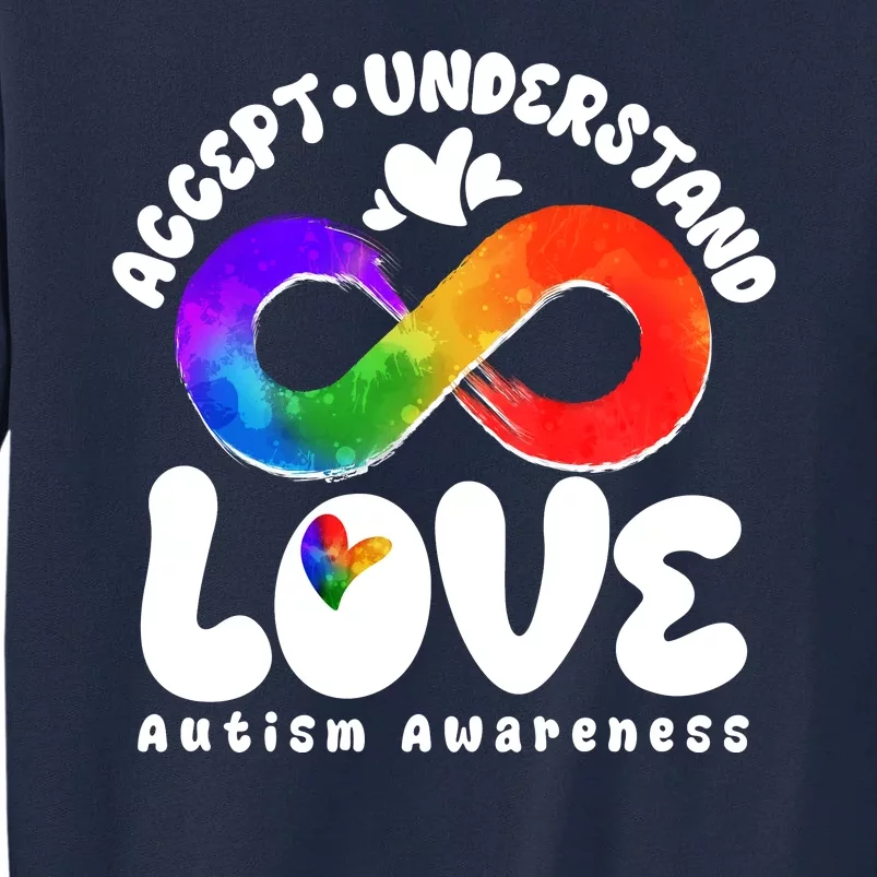 Accept Understand Love Autism Awareness Tall Sweatshirt