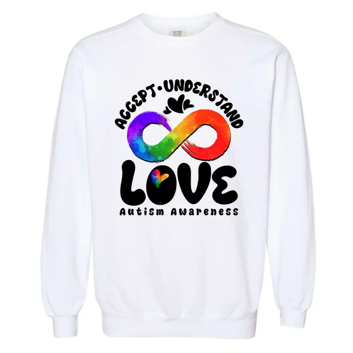 Accept Understand Love Autism Awareness Garment-Dyed Sweatshirt