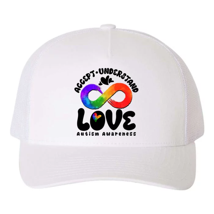 Accept Understand Love Autism Awareness Yupoong Adult 5-Panel Trucker Hat