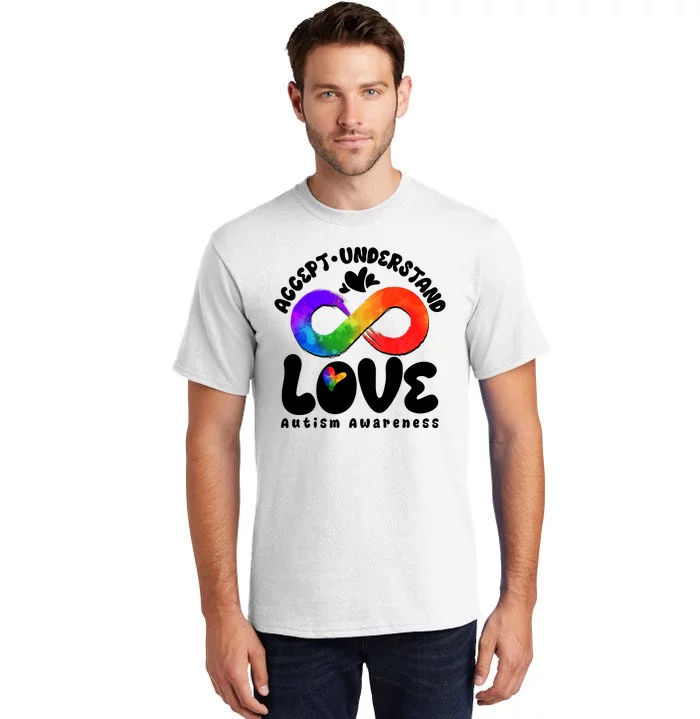 Accept Understand Love Autism Awareness Tall T-Shirt