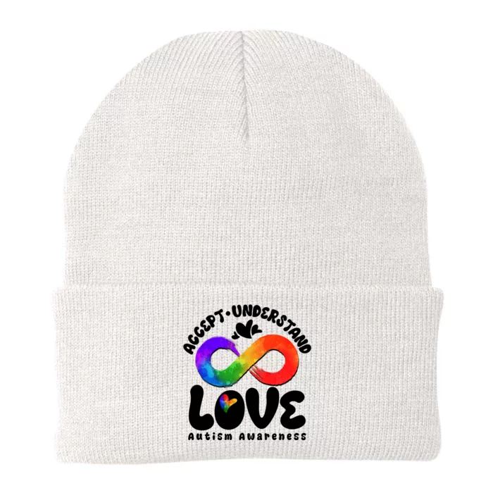 Accept Understand Love Autism Awareness Knit Cap Winter Beanie