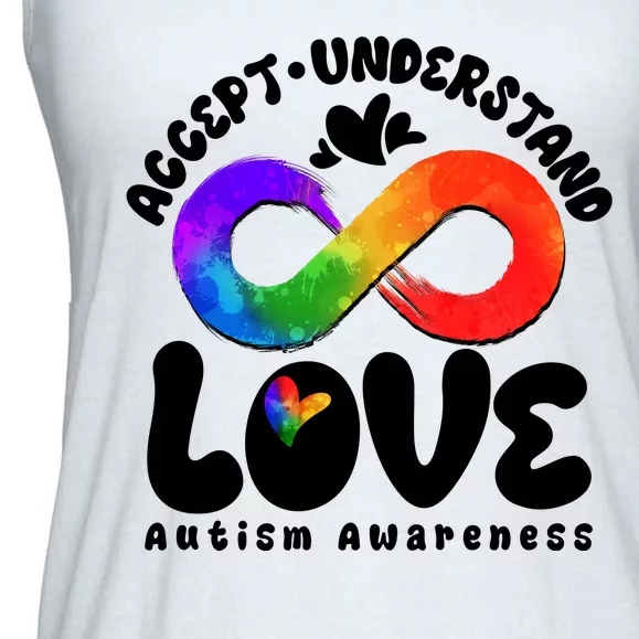 Accept Understand Love Autism Awareness Ladies Essential Flowy Tank