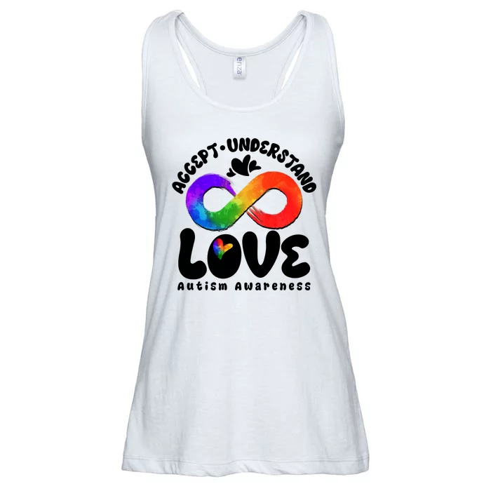 Accept Understand Love Autism Awareness Ladies Essential Flowy Tank