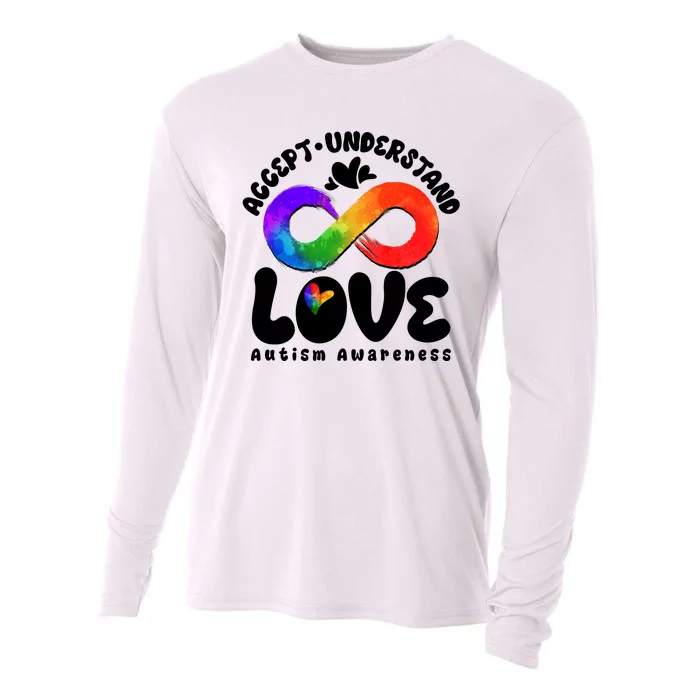 Accept Understand Love Autism Awareness Cooling Performance Long Sleeve Crew