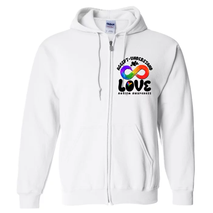 Accept Understand Love Autism Awareness Full Zip Hoodie