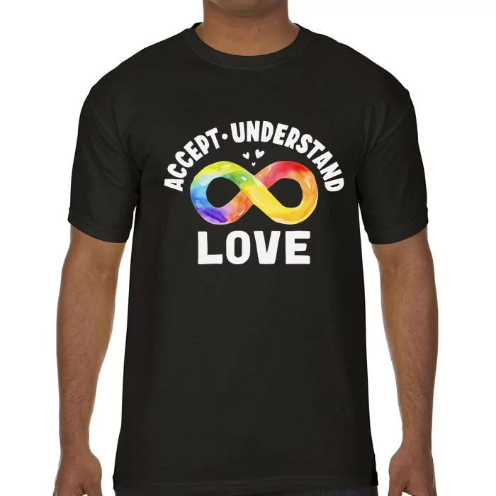 Accept Understand Love Autism Awareness ASD Infinity Symbol Comfort Colors T-Shirt