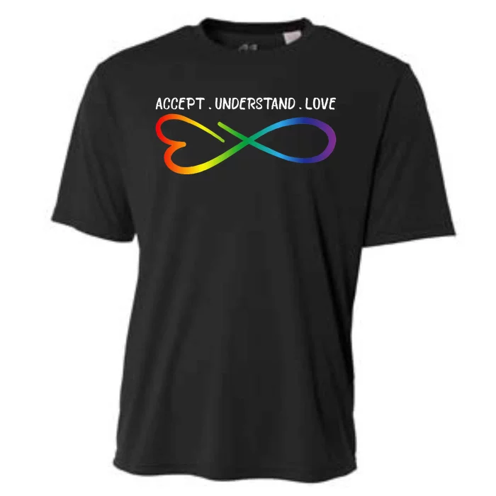 Accept Understand Love Neurodiversity Infinity Autism Cooling Performance Crew T-Shirt