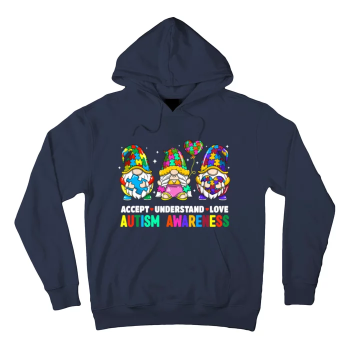 Accept Understand Love Autism Awareness Gnome Hoodie