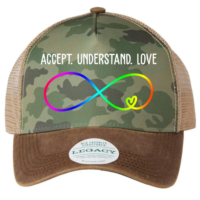 Accept Under Love Neurodiversity Autism Rainbow Legacy Tie Dye Trucker Hat