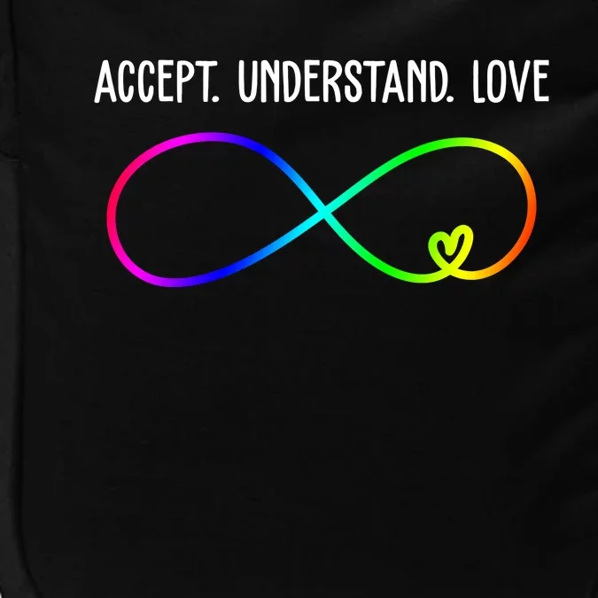 Accept Under Love Neurodiversity Autism Rainbow Impact Tech Backpack