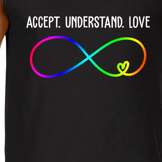 Accept Under Love Neurodiversity Autism Rainbow Comfort Colors® Tank Top