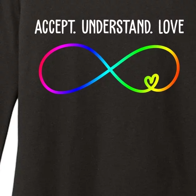 Accept Under Love Neurodiversity Autism Rainbow Womens CVC Long Sleeve Shirt