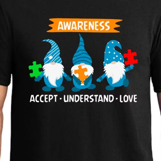 Accept Understand Love Three Blue Gnomes Autism Awareness Month Pajama Set