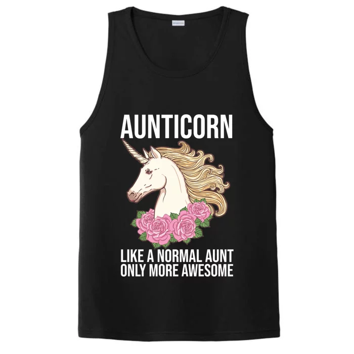 Auntie Unicorn Meaningful Gift Aunticorn Auntie Family Matching Gift Performance Tank