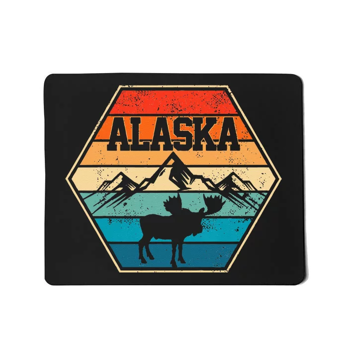 Alaska USA Mountain Hiking Vintage Retro Gift Mousepad