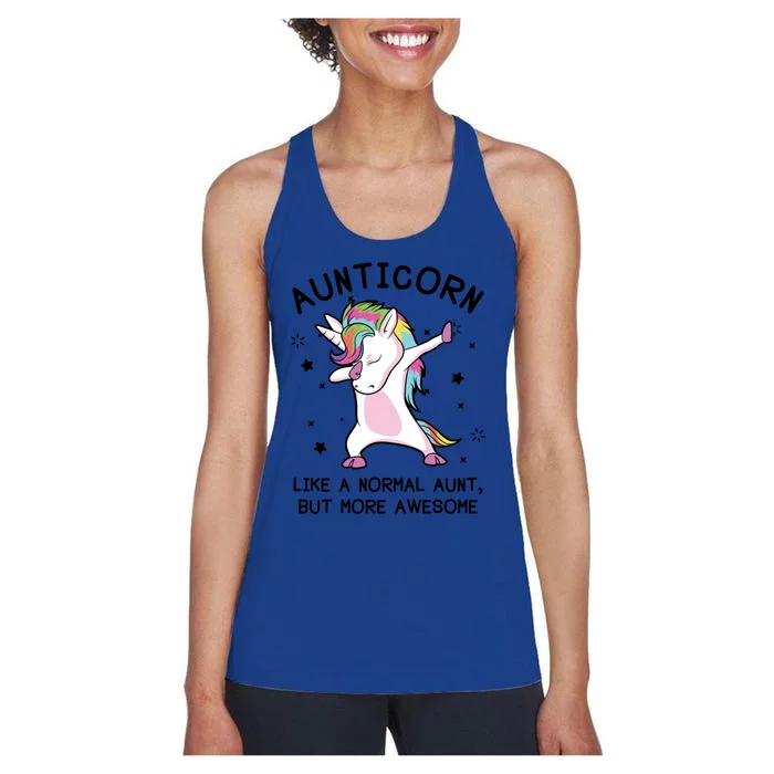 Aunt Unicorn Meaningful Gift Aunticorn Awesome Unicorn Aunt Gift Women's Racerback Tank