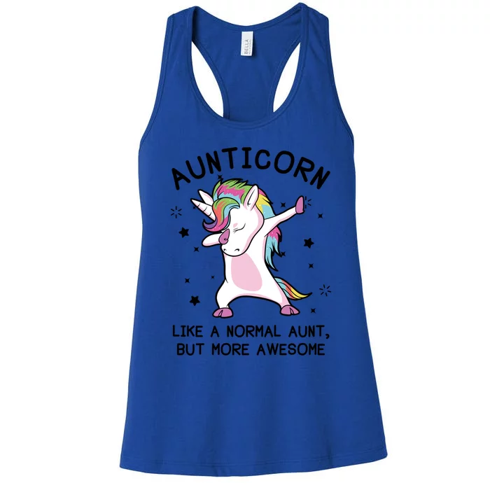 Aunt Unicorn Meaningful Gift Aunticorn Awesome Unicorn Aunt Gift Women's Racerback Tank