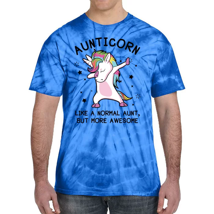 Aunt Unicorn Meaningful Gift Aunticorn Awesome Unicorn Aunt Gift Tie-Dye T-Shirt