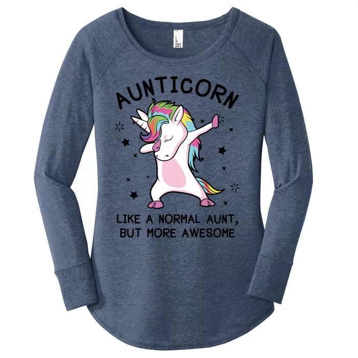 Aunt Unicorn Meaningful Gift Aunticorn Awesome Unicorn Aunt Gift Women's Perfect Tri Tunic Long Sleeve Shirt