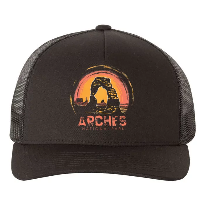 Arches Us National Park Utah Vintage Yupoong Adult 5-Panel Trucker Hat