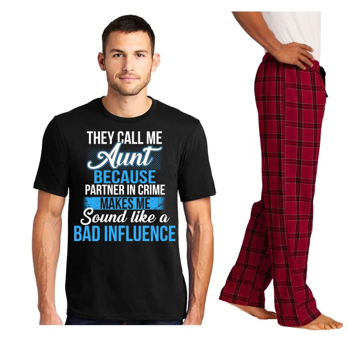 Aunt Partner In Crime Bad Influence Pajama Set