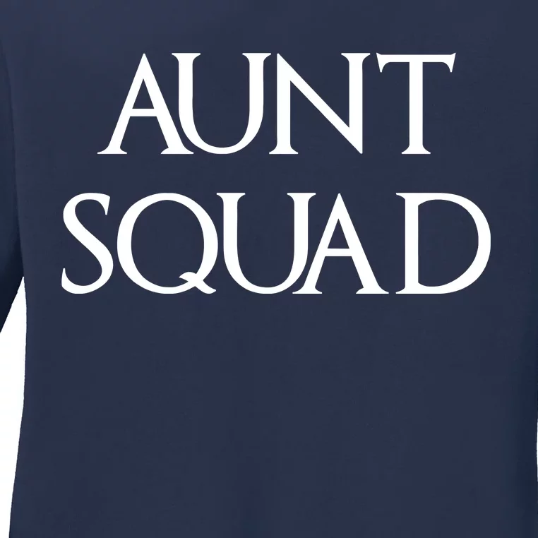 Aunt Squad Aunty to Be Ladies Long Sleeve Shirt