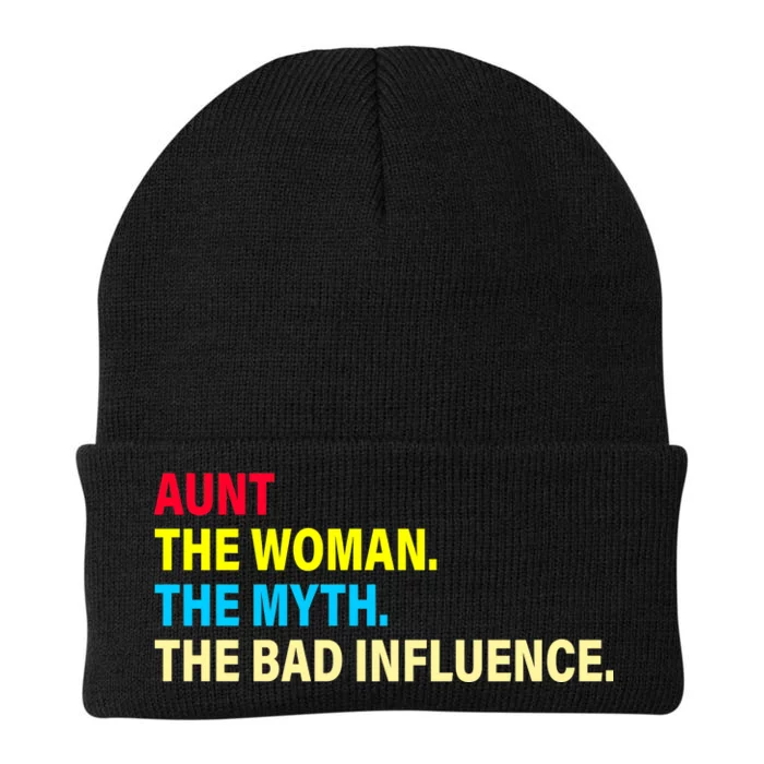 Aunt The Woman The Myth The Bad Influence Knit Cap Winter Beanie