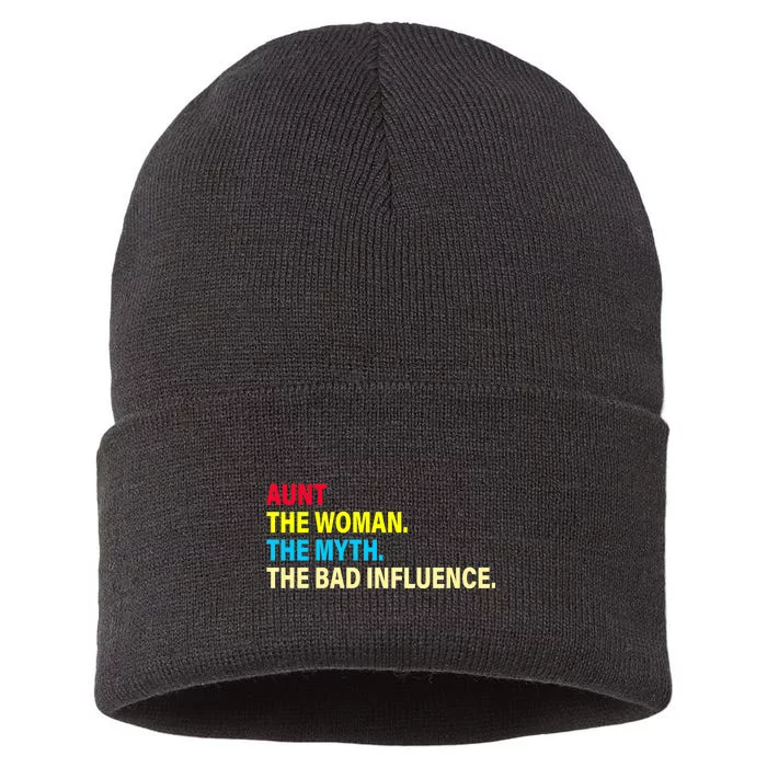 Aunt The Woman The Myth The Bad Influence Sustainable Knit Beanie