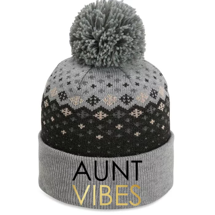 Aunt Vibes The Baniff Cuffed Pom Beanie