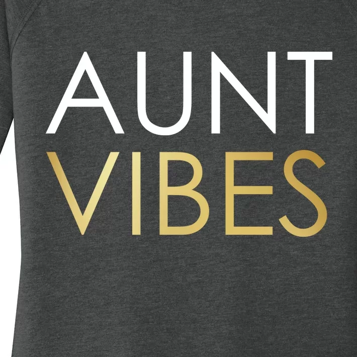 Aunt Vibes Women's Perfect Tri Tunic Long Sleeve Shirt