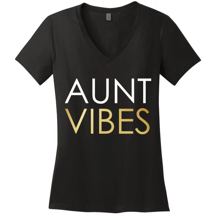 Aunt Vibes Women's V-Neck T-Shirt