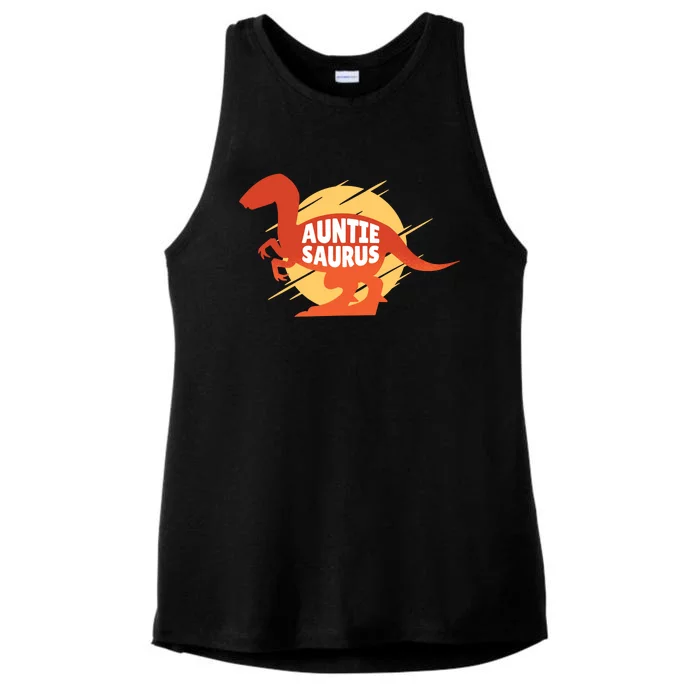 Auntie Saurus Ladies Tri-Blend Wicking Tank