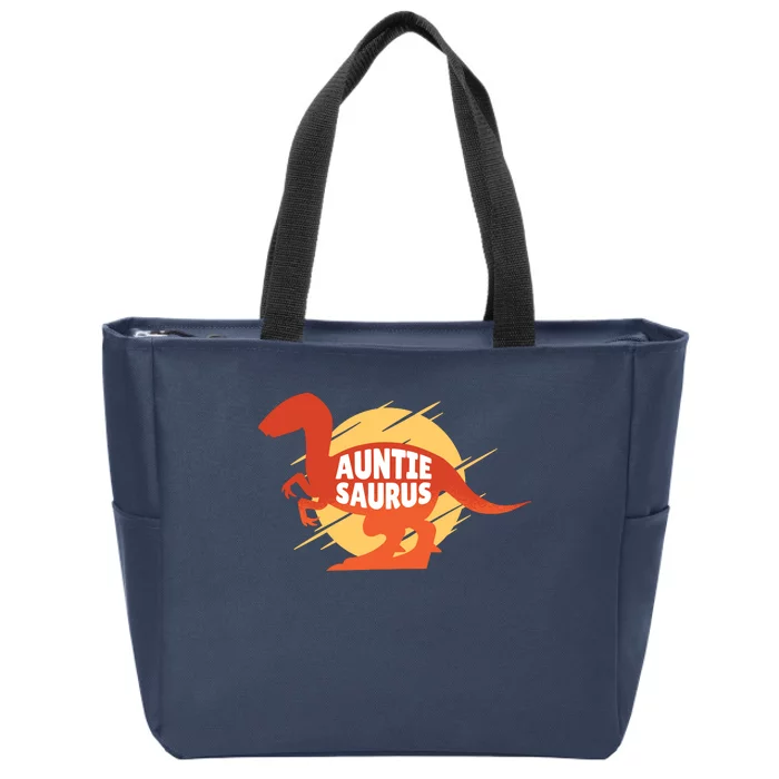 Auntie Saurus Zip Tote Bag